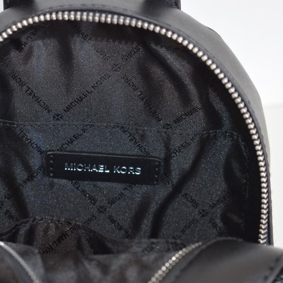 New Michael Kors Jaycee Extra-Small Pebbled Leather Convertible Backpack Black - Picture 5 of 6